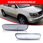 2X White LED Front/Rear Side Marker Parking Lights for Lexus RX300 (1999–2003)