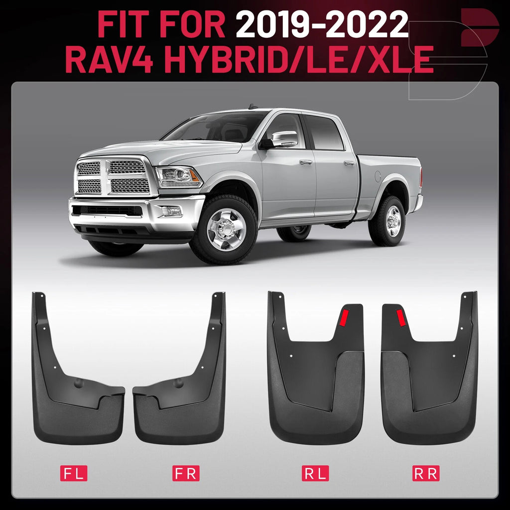 Set of 4 Mud Flaps Splash Guards for Ram 1500 Pickup (2019–2024)