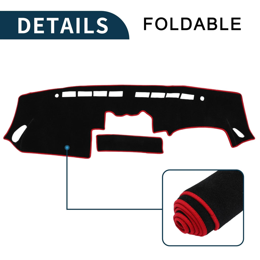 Dashboard Dash Cover Mat for Nissan Fairlady Z33 350Z (2002–2008) Black Red