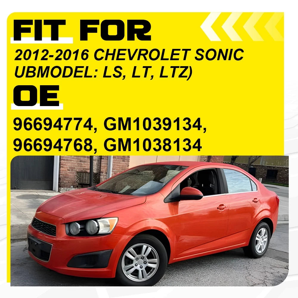 2X Front Bumper Fog Light Lamp Covers for Chevrolet Sonic (2012–2016)