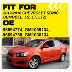 2X Front Bumper Fog Light Lamp Covers for Chevrolet Sonic (2012–2016)