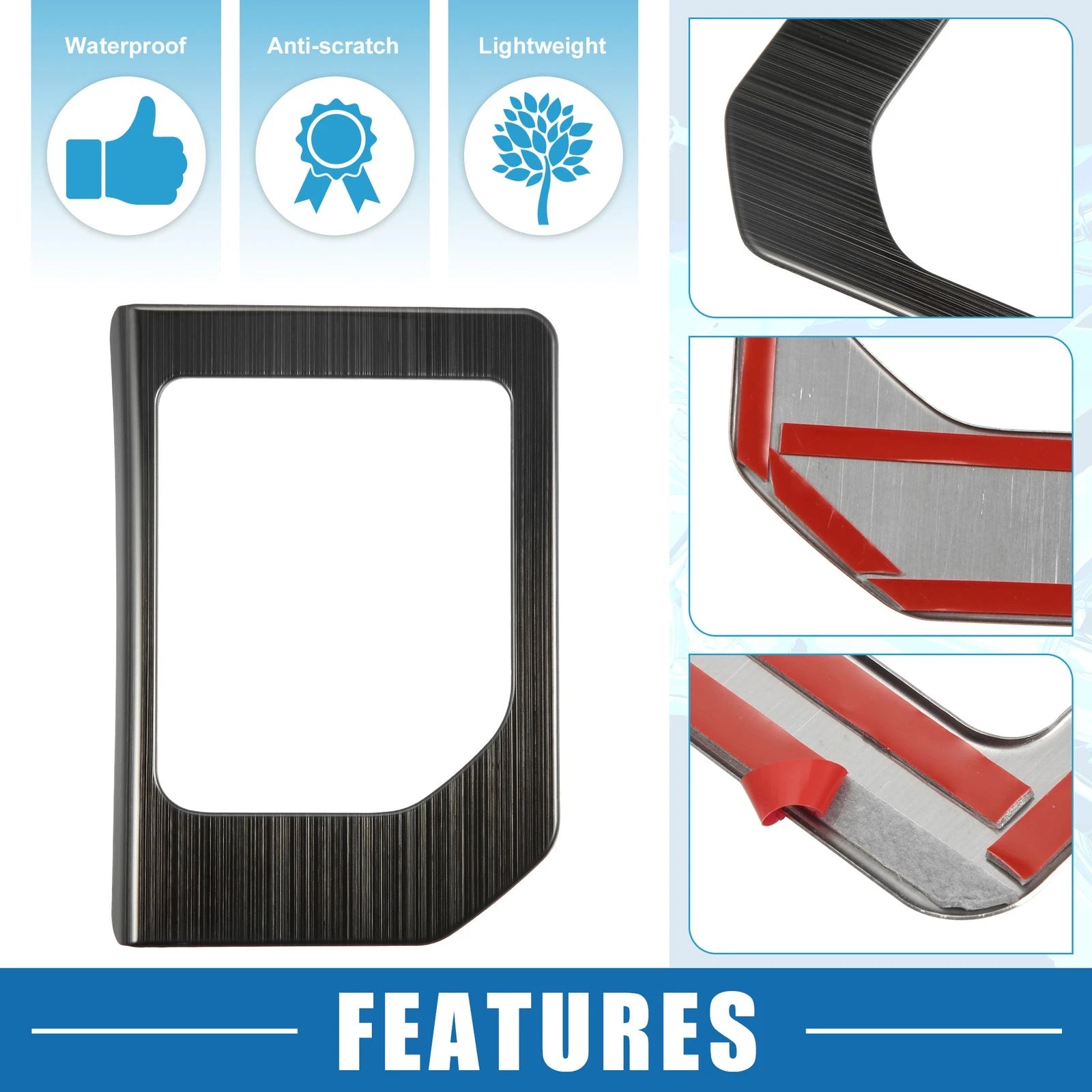 Gear Shift Frame Trim Sticker for Toyota Tundra (2014–2021) Black