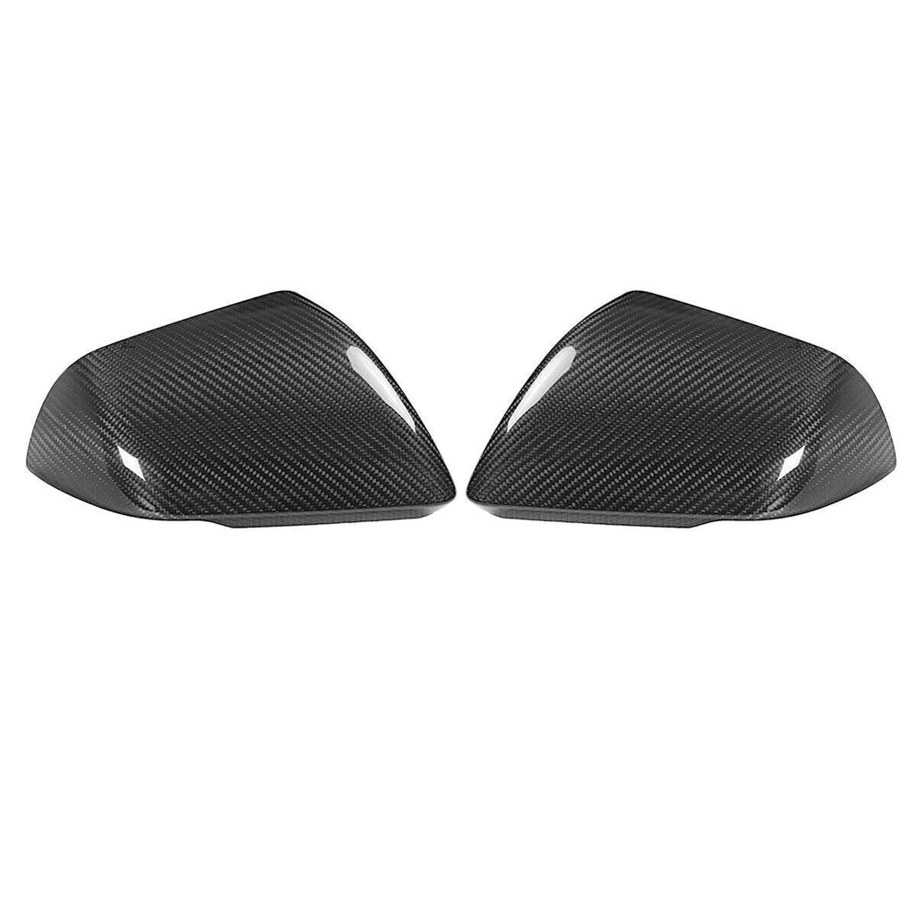 Real Carbon Fiber Side Mirror Cover Cap for Ford Mustang (2015–2022) with LED Signal