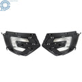 Set of 2 Fog Lights for Ford Explorer (2016–2017) Halogen Black Bezel Chrome