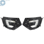 Set of 2 Fog Lights for Ford Explorer (2016–2017) Halogen Black Bezel Chrome