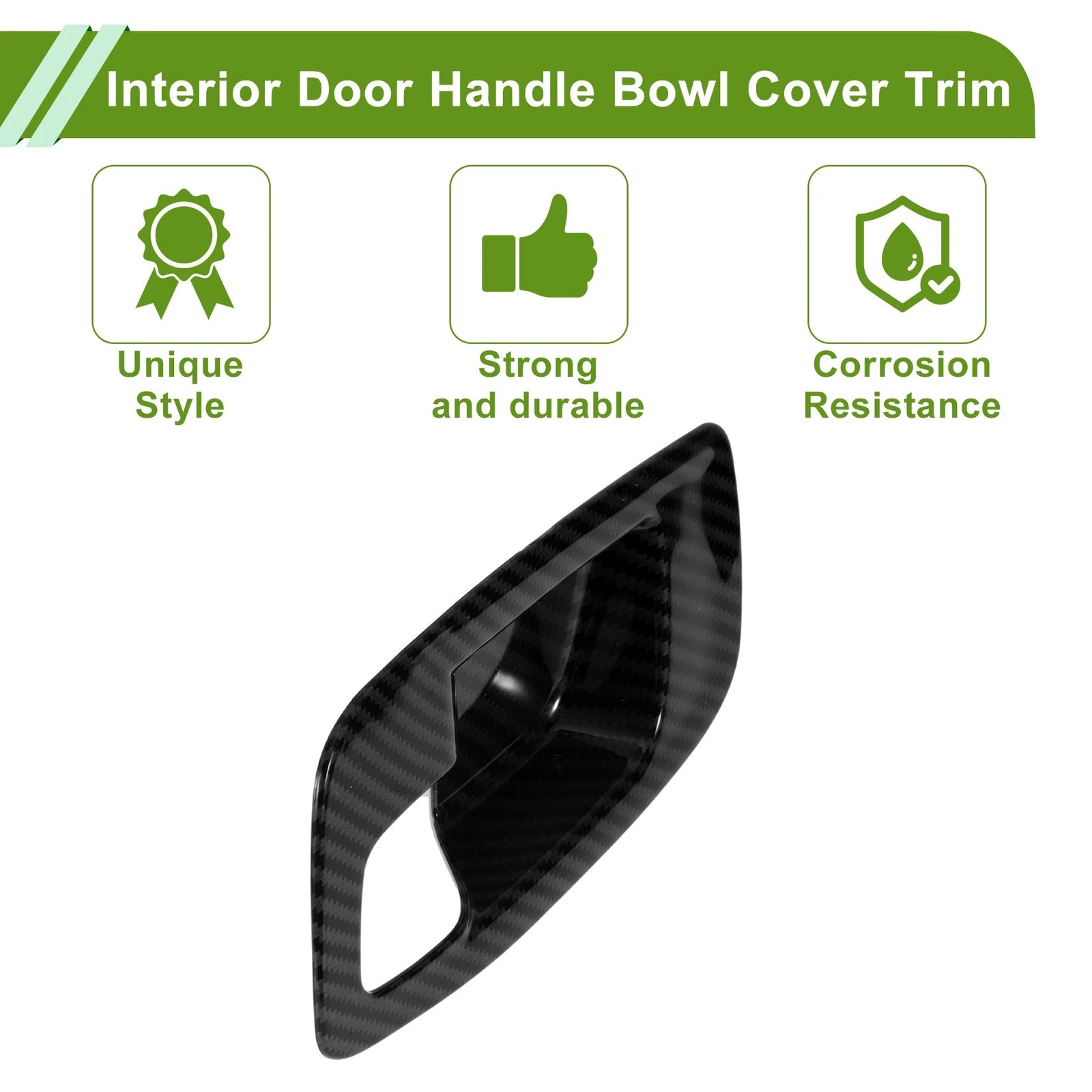 Set of 5 Interior Door Handle Bowl Cover Trim for Dodge Charger (2011–2021)