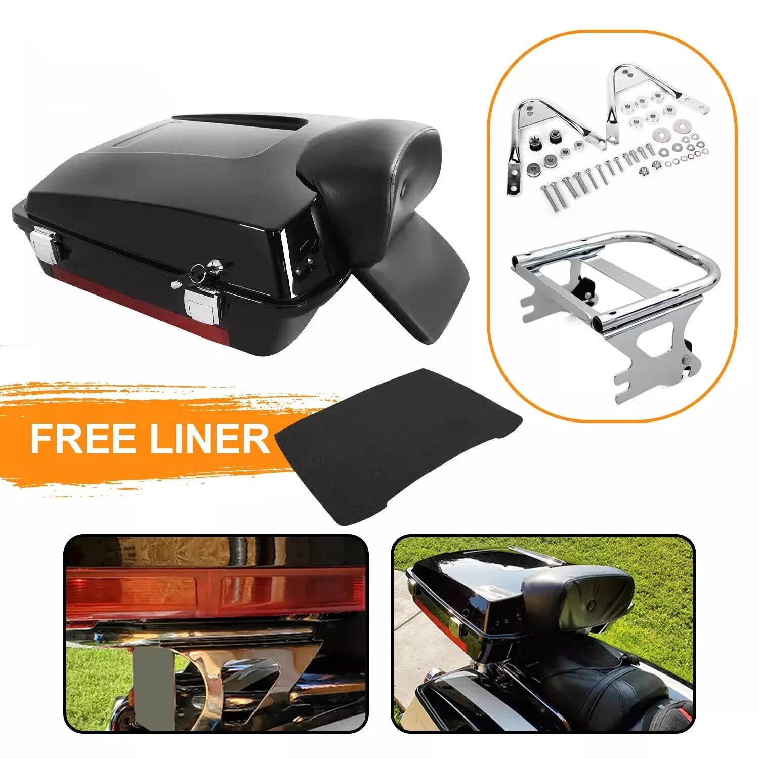 Razor Trunk Mounting Rack & Docking Hardware for Harley Touring (1997–2008)