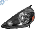 Halogen Headlight for Honda Fit (2007–2008) Left Side Black Housing