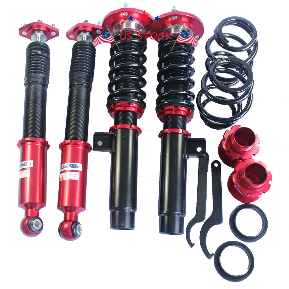 Set of 4 Adjustable Height Coilover Struts for BMW 3 Series E46 (1999-2005)