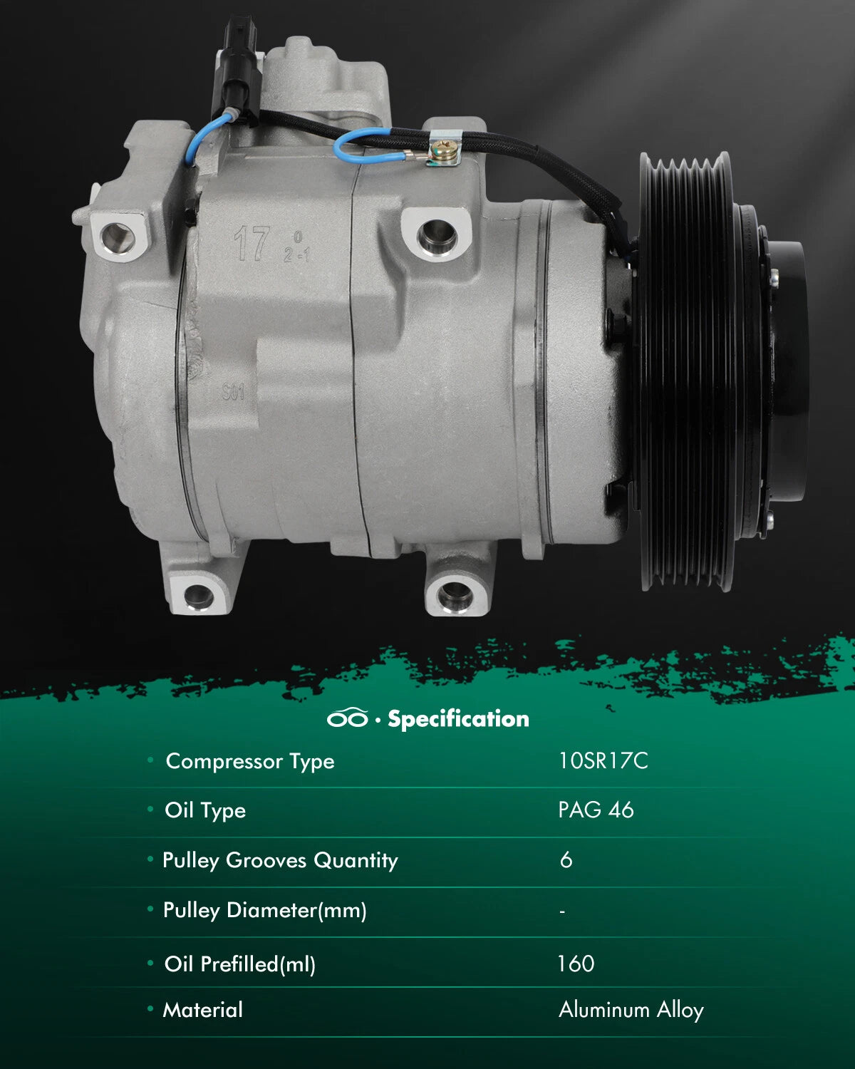 A/C Compressor w/Clutch CO 10840C for Honda Odyssey (2008–2015)