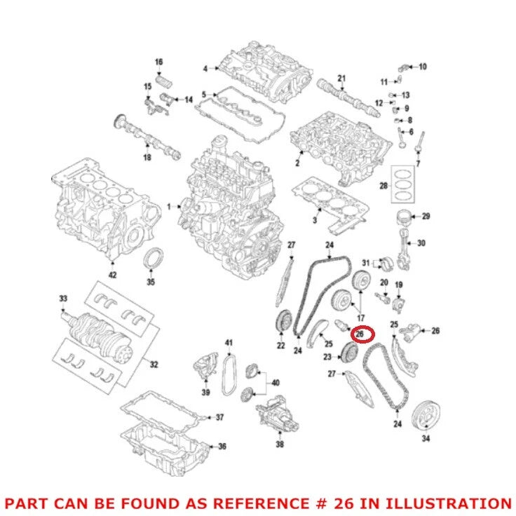 Upper Engine Crankshaft Main Bearing 11217585452 for BMW