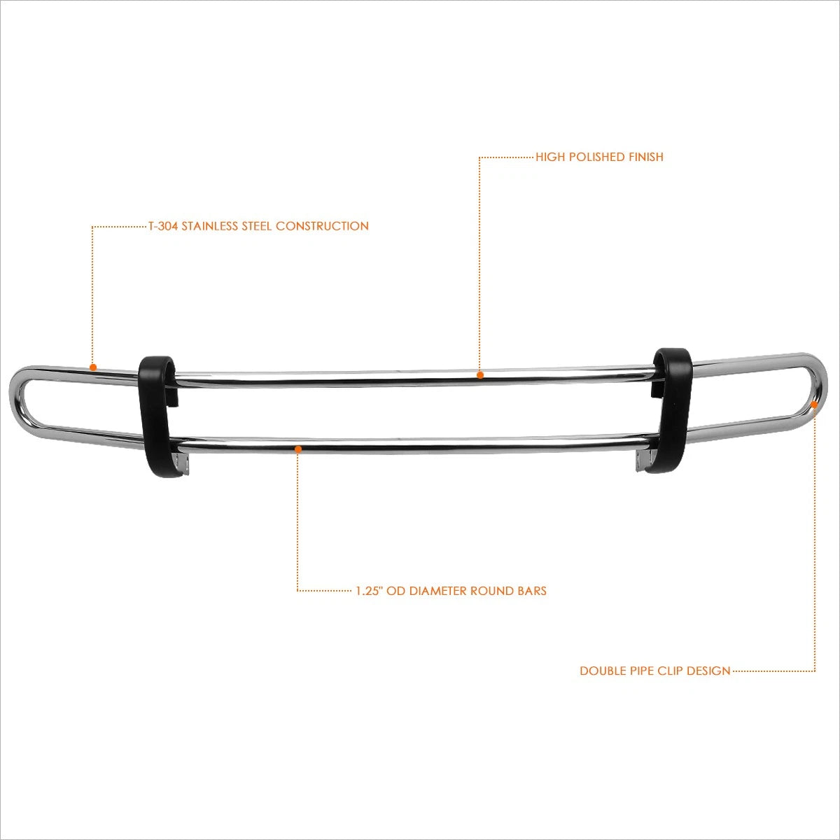 Stainless Steel Double Pipe Rear Bumper Protector for Honda CR-V (2007–2011)