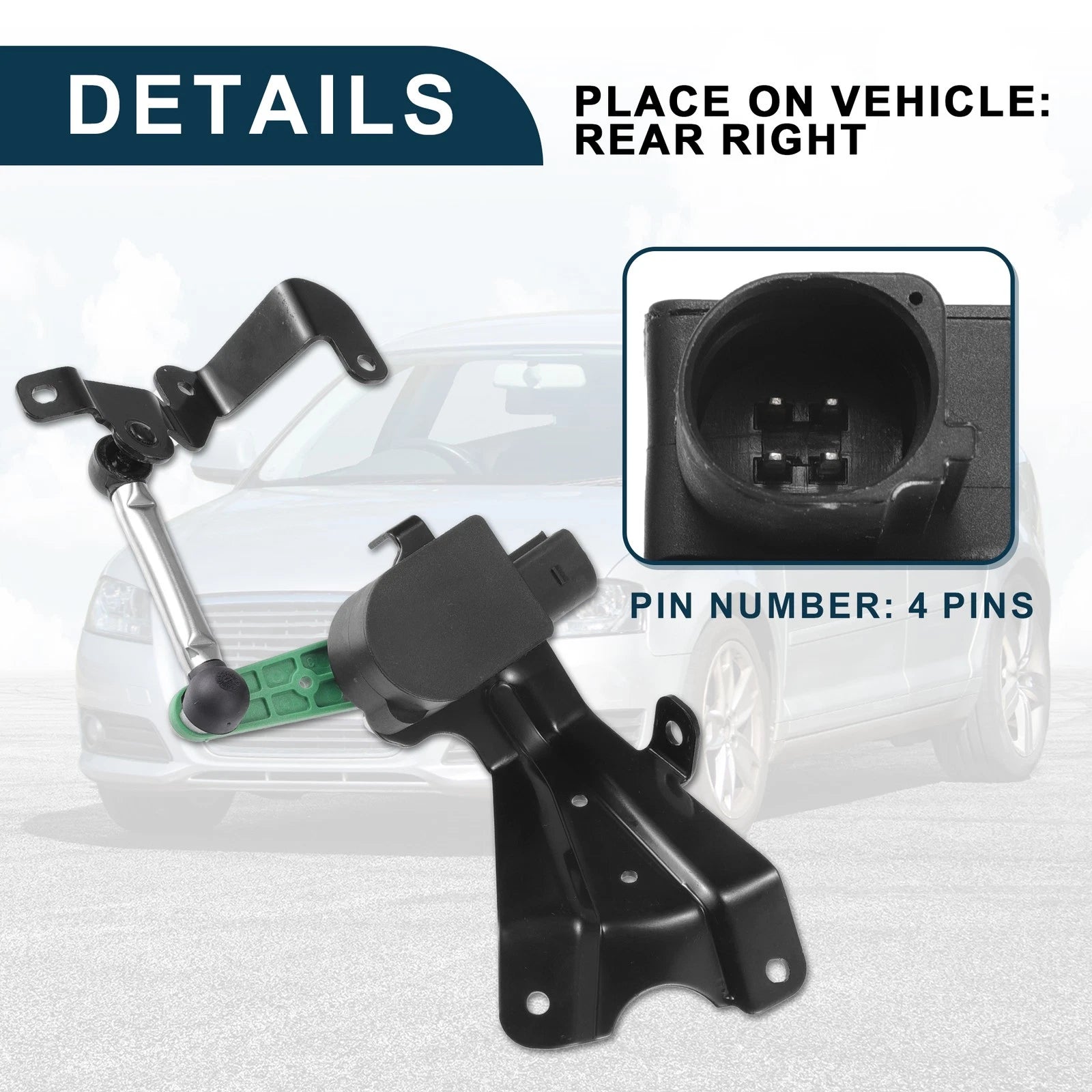 Air Suspension Ride Height Level Sensor for Audi A3 (2006–2013) No. 8J0941310A