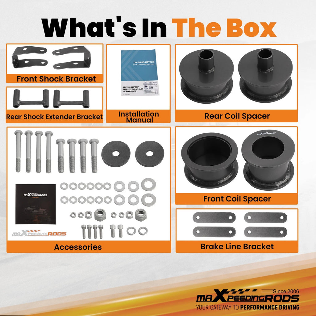 3" Lift Kit & Shock Extenders for Jeep Wrangler JK (2007–2018)