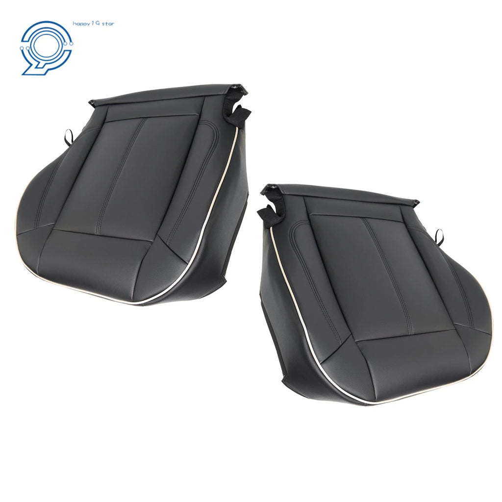 Set of 2 Leather Bottom Seat Covers for Hummer H3 (2006–2010) Black