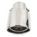 Stainless Steel Round Exhaust Pipe Tail Muffler Tip for Car Silver