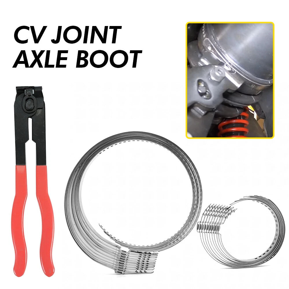Set of 20 Adjustable Axle CV Joint Boot Crimp Clamps for Various Models