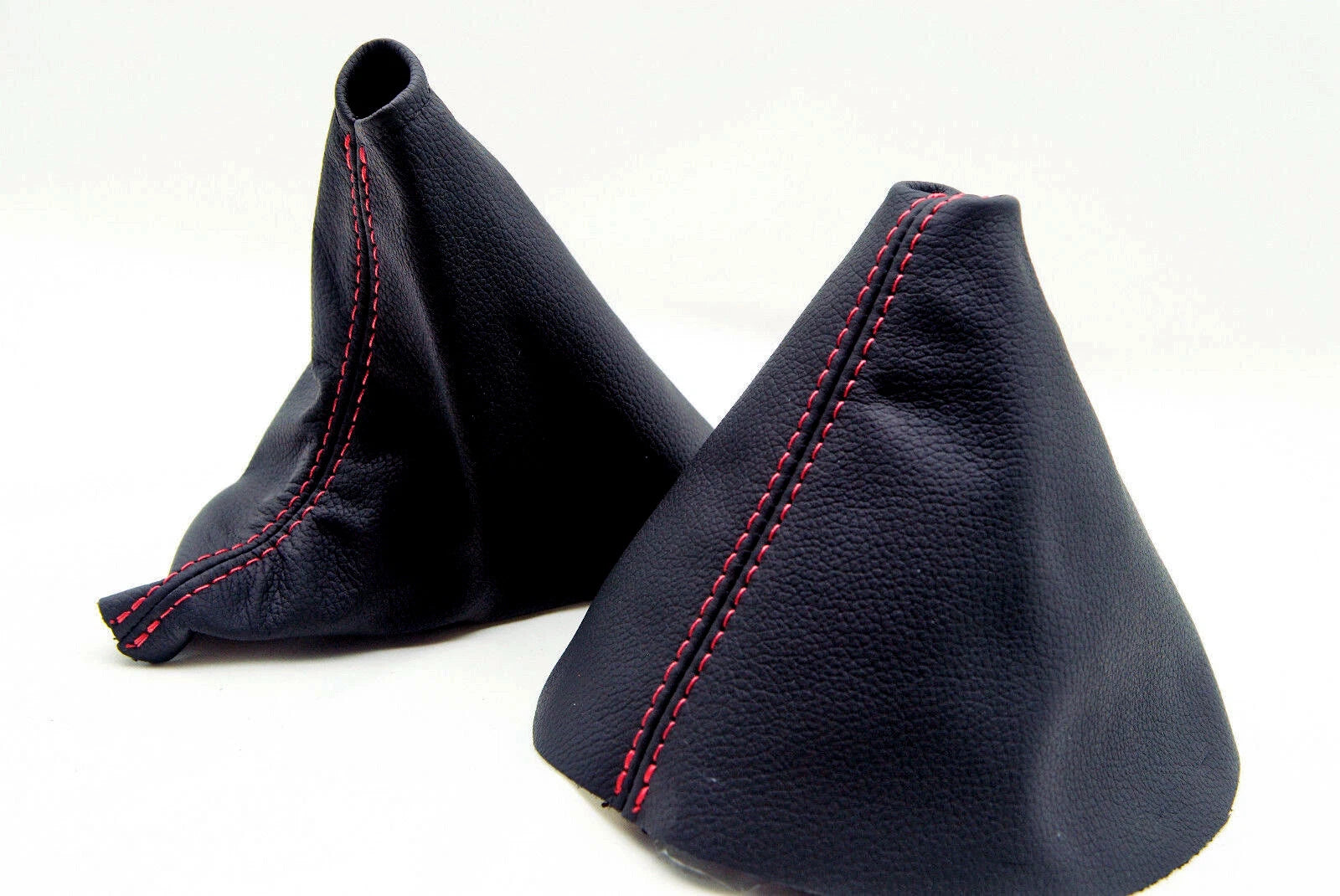 Set of 2 Manual & E Brake Boots for Mazda Miata MX5 (2006–2013) Red Stitch
