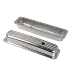 Polished Finned Aluminum Tall Valve Cover for Chevy Small Block 327 350 400 (1958–1986)