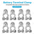 8PCS Car Battery Terminals Positive Negative Connectors Clamp for