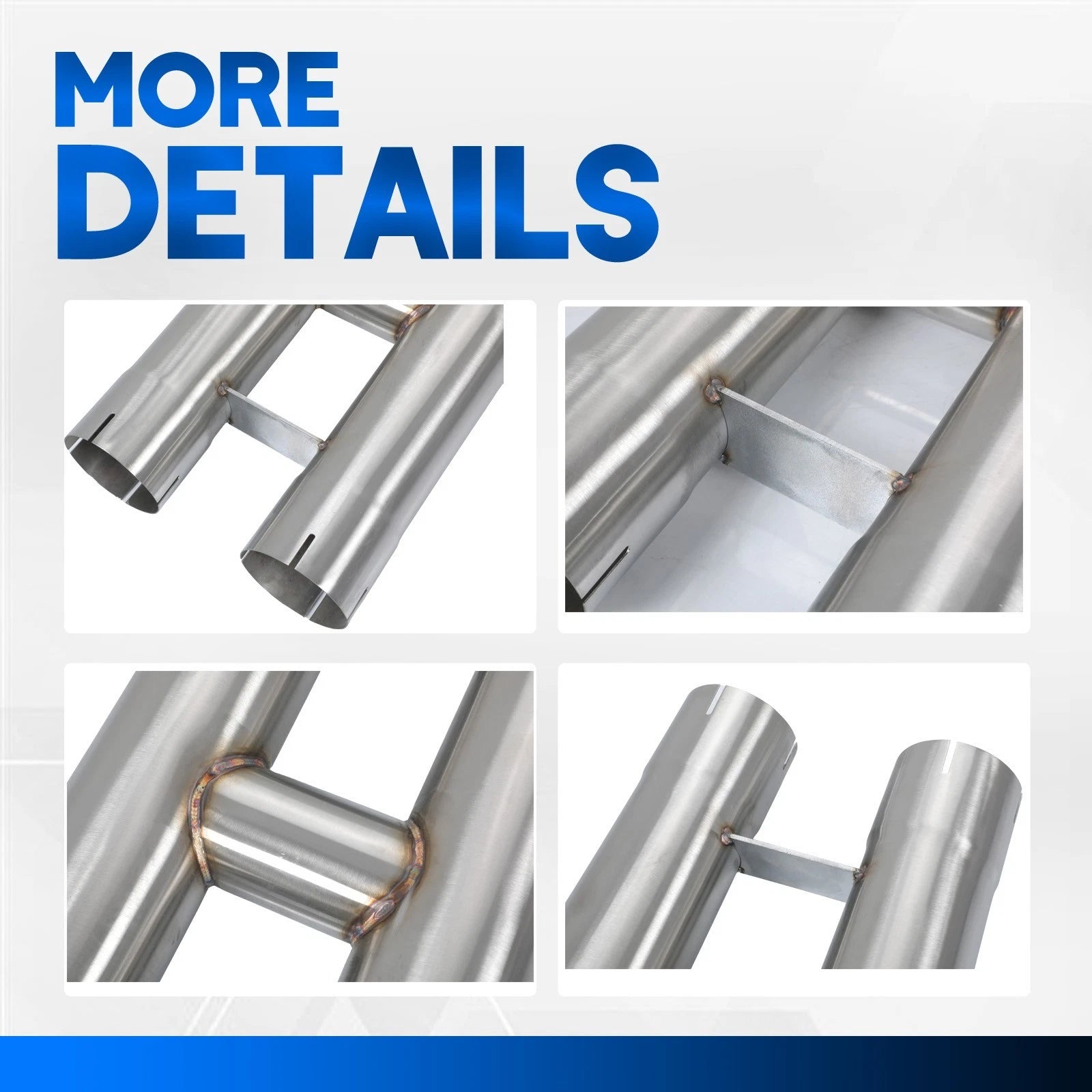 Dual Exhaust H-Pipe Balance Tubing for Custom Applications (24" L)