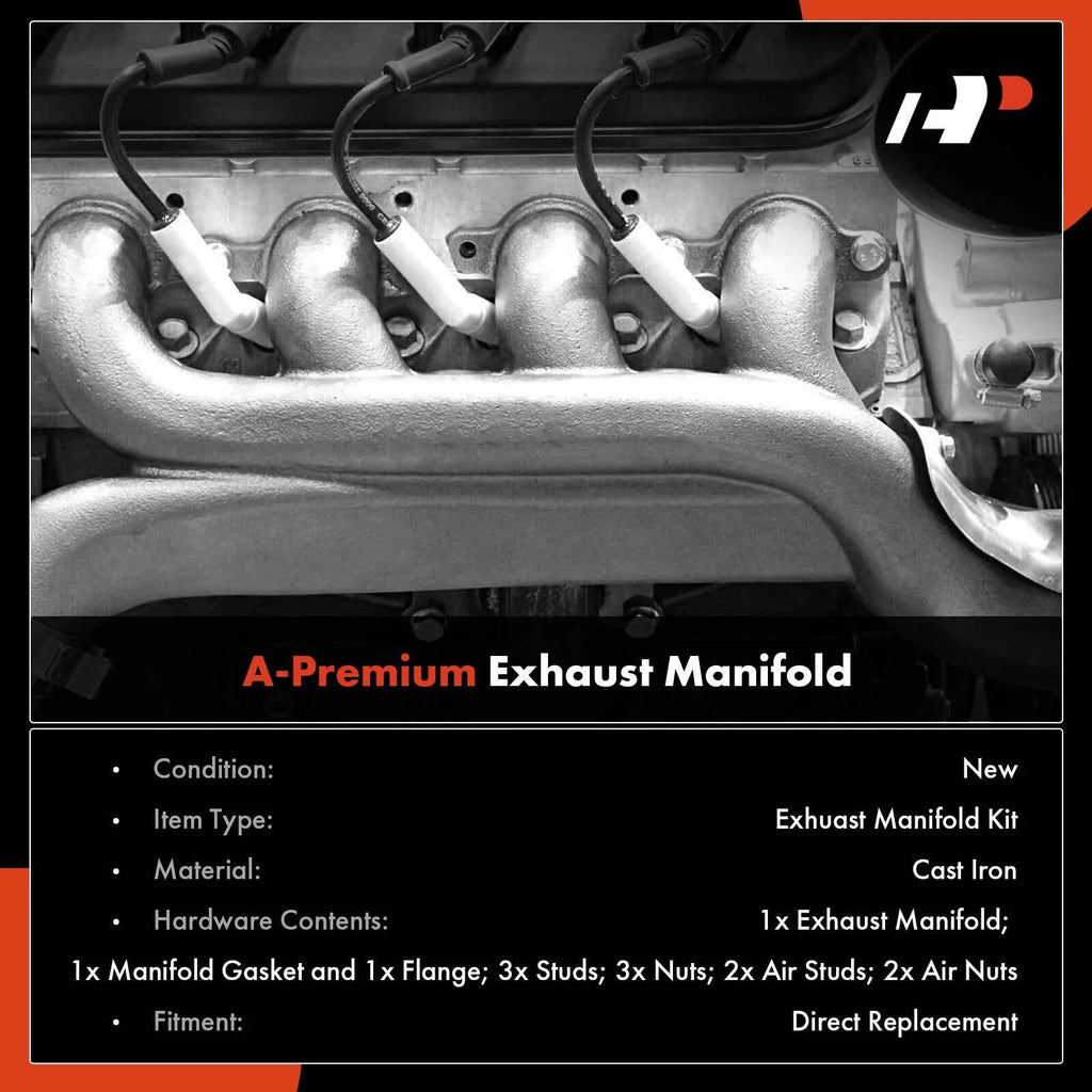 Exhaust Manifold with Gasket for Chevy Silverado 2500 HD (2001–2007)