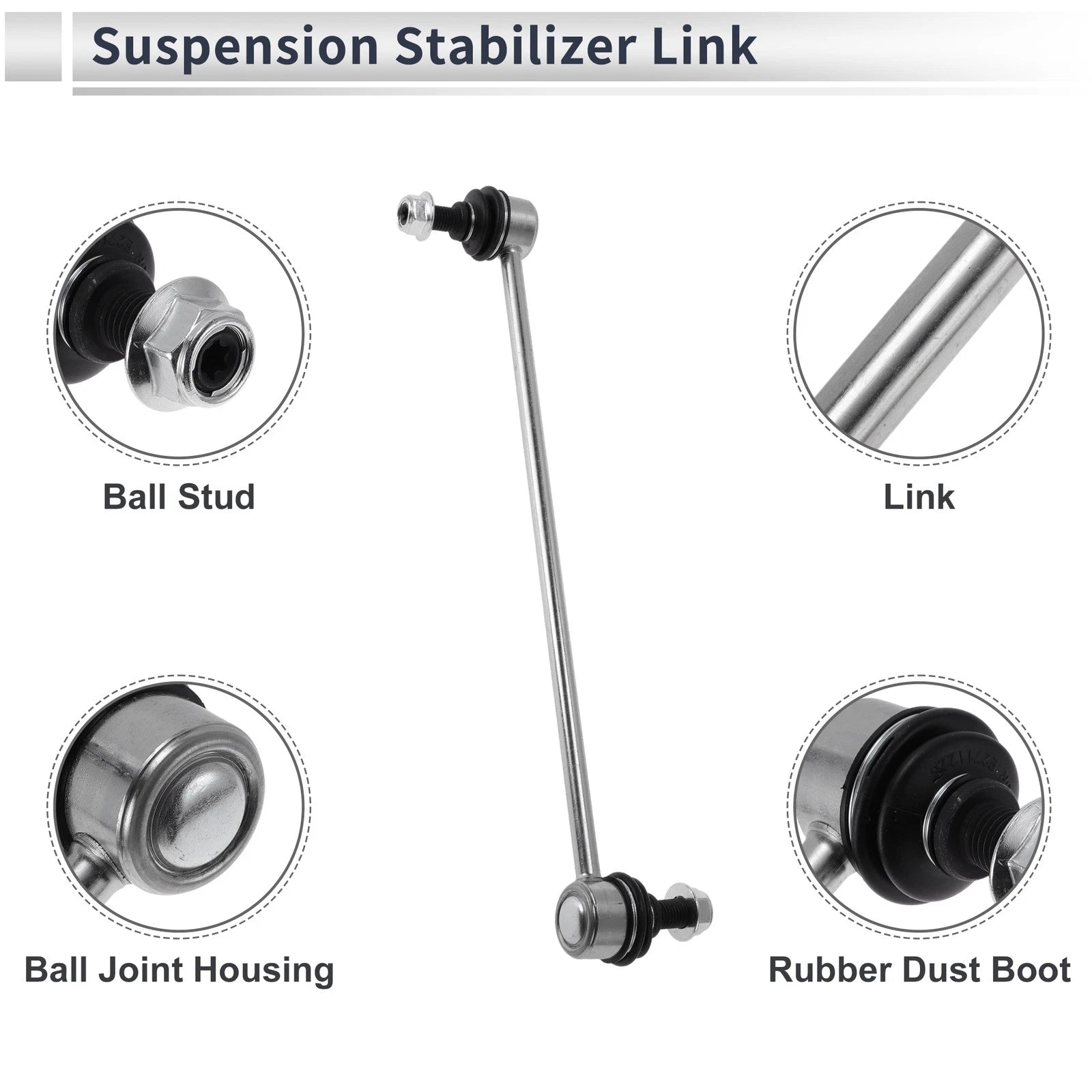 Front Stabilizer Bar Links No Bushing for Hyundai Santa Fe (2013–2018) No.K750659