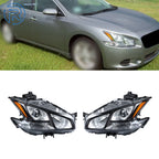 Headlight Set for Nissan Maxima (2009–2014) Xenon/HID Dark Gray LH+RH
