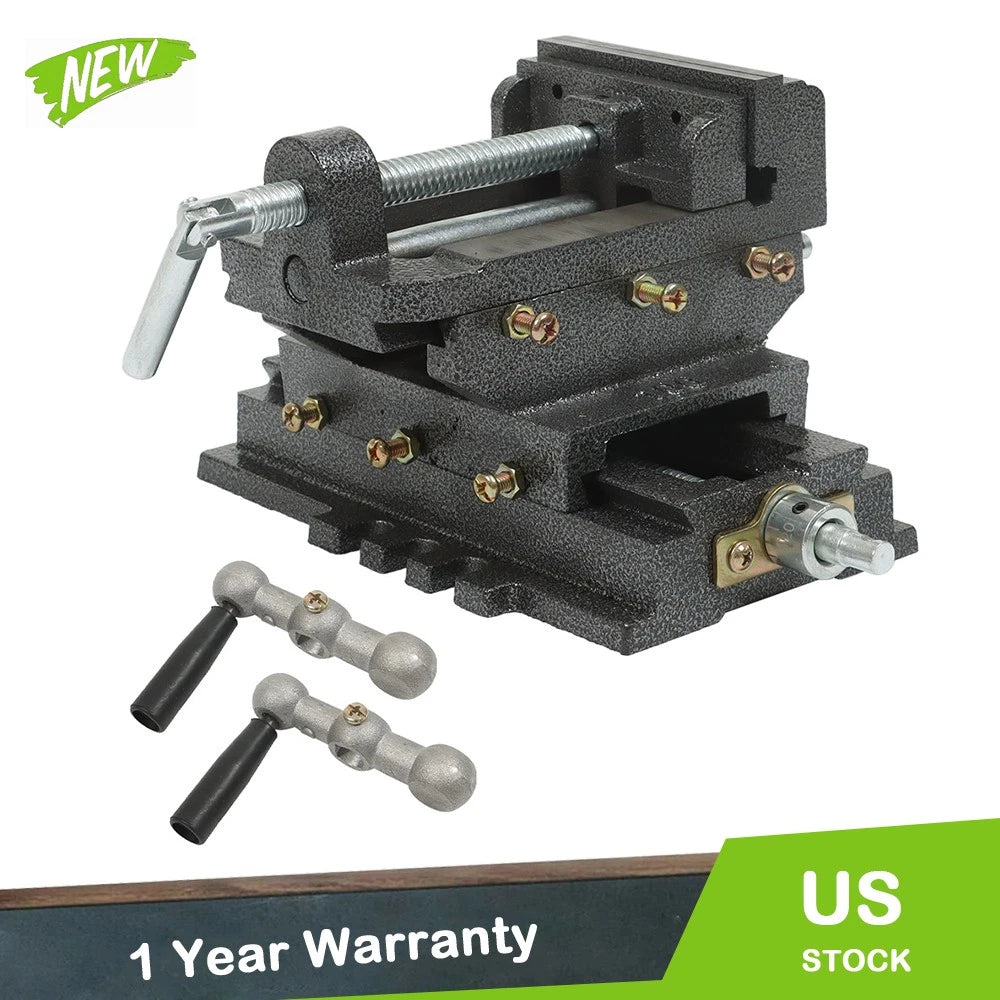 4" Cross Drill Press Vise Clamp for Heavy Duty Milling Machine