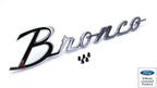 Chrome Fender Script Trim Emblem with Clips for 1966-1977 Ford Bronco