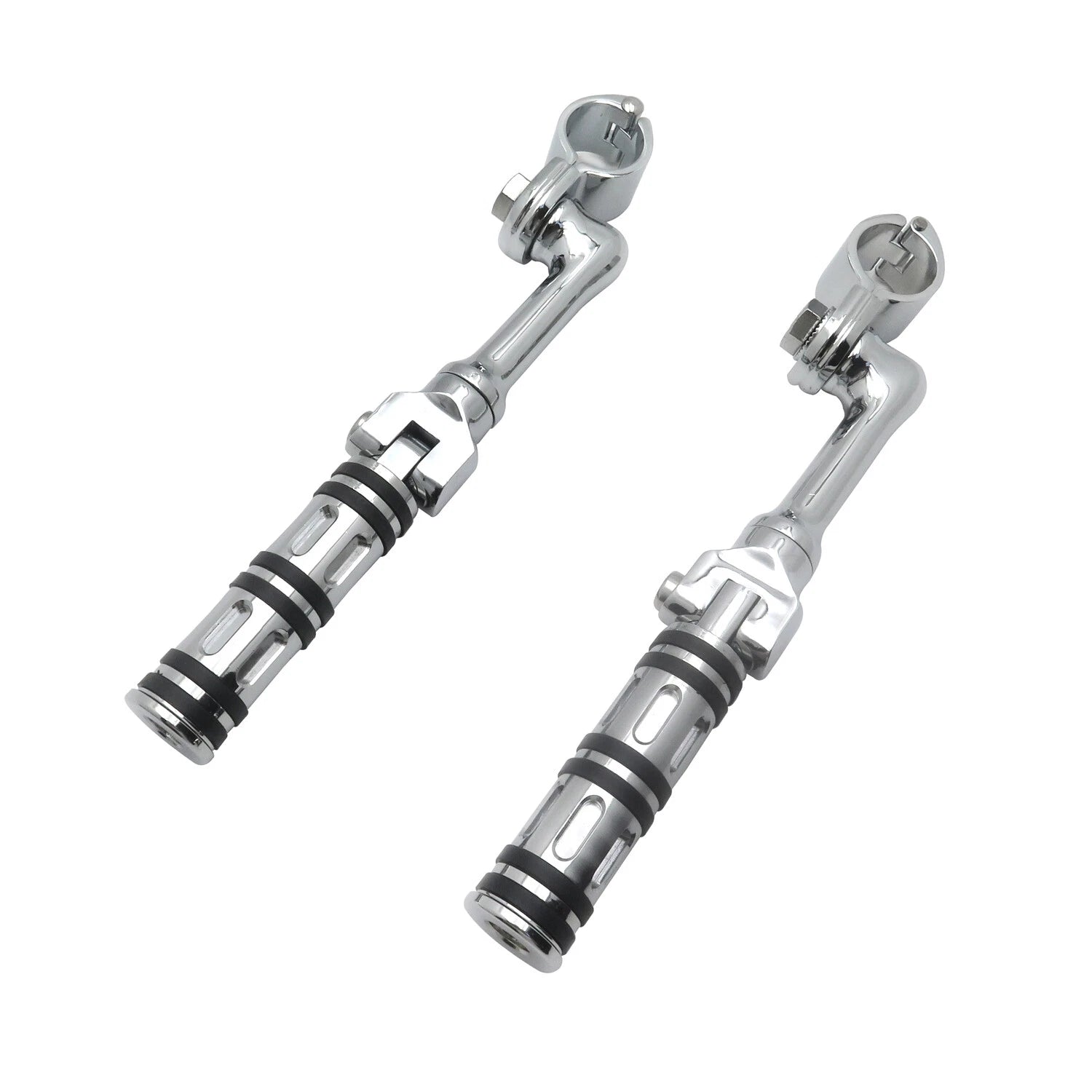 Chrome Edge 4.5" Footrest Peg Kit for Harley Touring Sportster (1.25")