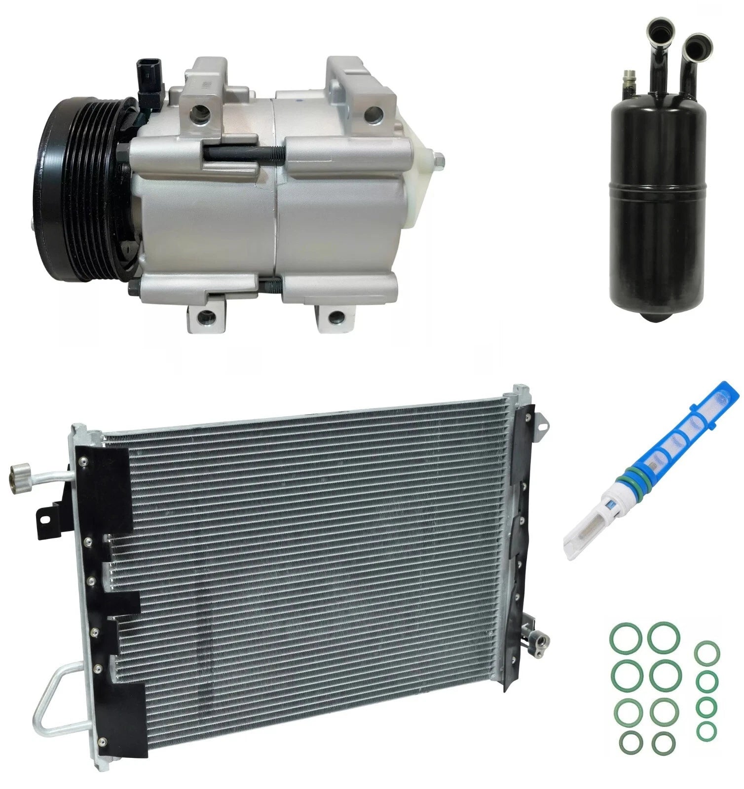 AC Compressor Kit with Condenser for Ford Mustang 4.0L (2008–2009)