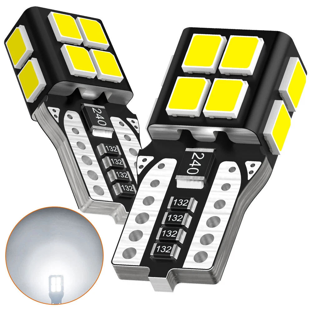 2X T10 LED Side Light Bulbs for Car (Error Free)