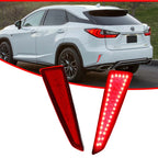 Red LED Rear Bumper Reflector for Lexus RX350 RX450h (2016–2020)