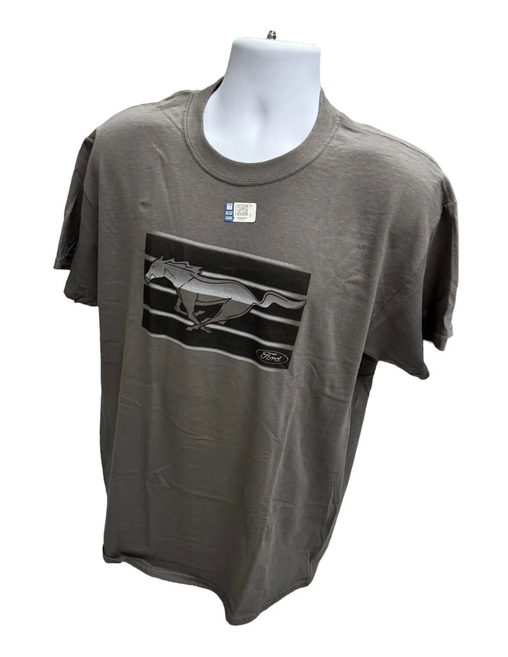 Ford Mustang T-Shirt with Running Horse Grille Emblem Logo for 2005–2014