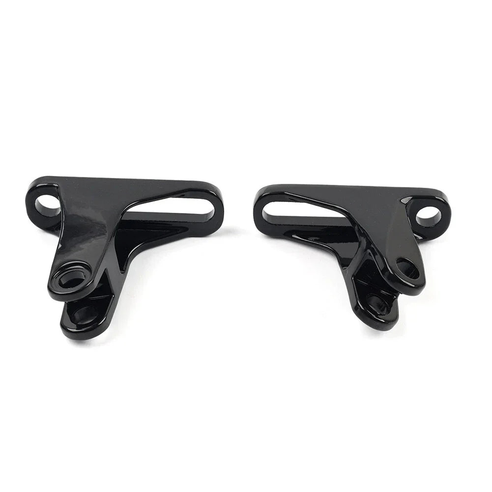 Rear Passenger Footpeg Mini Mount Black for Harley Touring Street Road Glide (93-23)