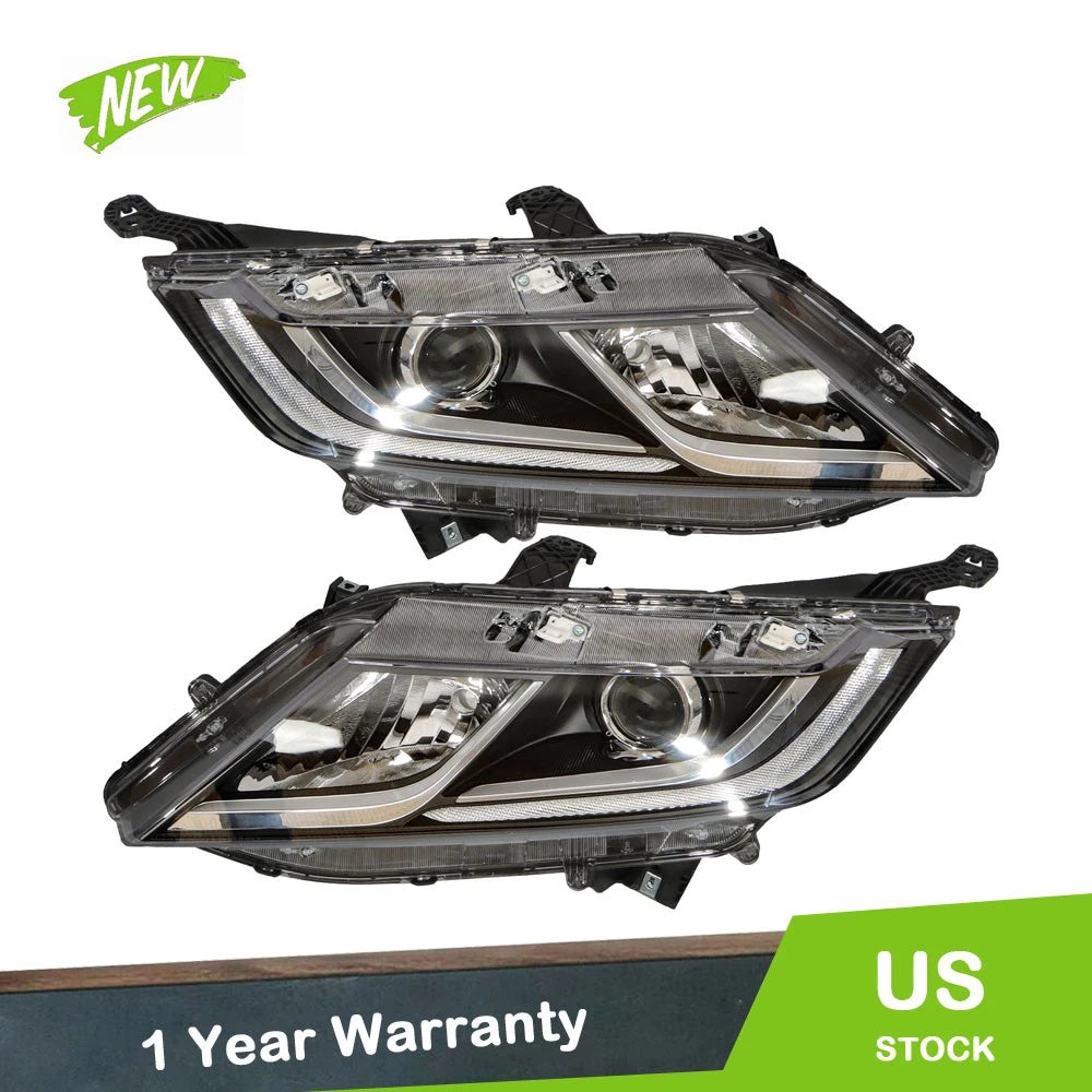 Set of 2 Headlights for Honda Odyssey (2018–2020) Halogen Clear Lens