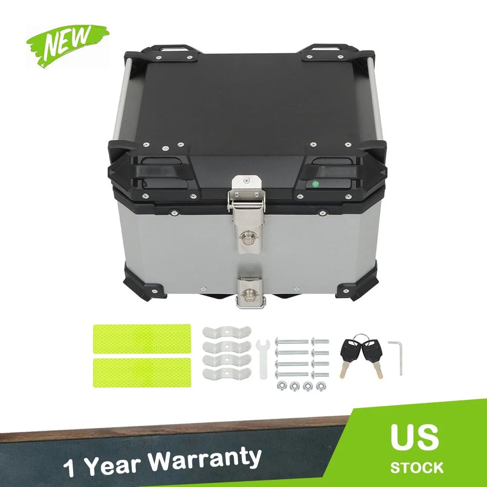 45L Waterproof Silver Motorcycle Tail Box for Scooter (YYYY–YYYY)