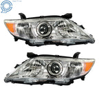 Set of 2 Halogen Headlights for Toyota Camry (2010–2011) Chrome Bezel