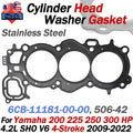 Cylinder Head Gasket for Yamaha 200 225 300 HP 4.2L V6 (200–300) 6CB-11181-00-00