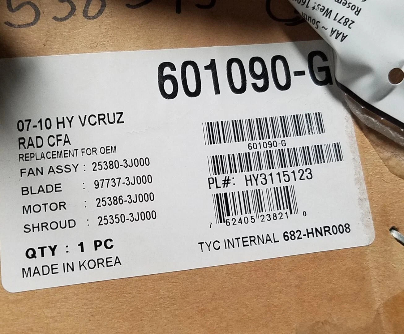 Radiator Fan Assembly for TYC 601090-G (Fits )