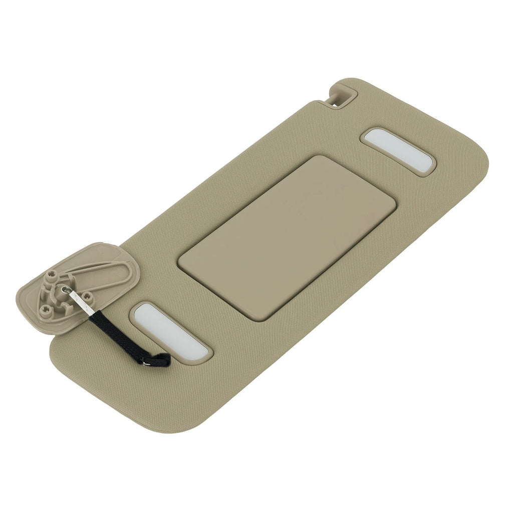 Driver Side Sun Visor for Escalade/Yukon (2007–2014) Beige Plastic Light Mirror