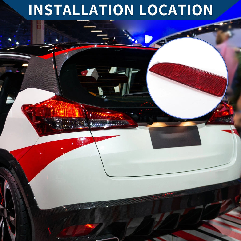 Rear Left Bumper Reflector No. 52164WB002 for Toyota Prius (2019–2022) Red