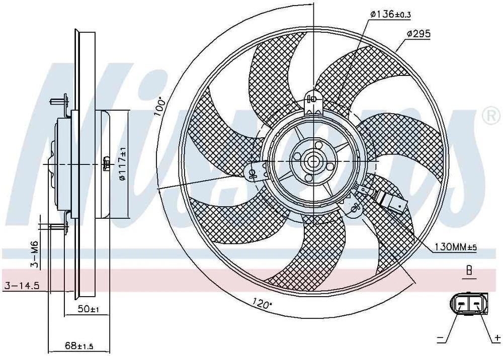 Nissens 85733 Cooling Fan for Volkswagen Beetle, Passat (2000–2010)