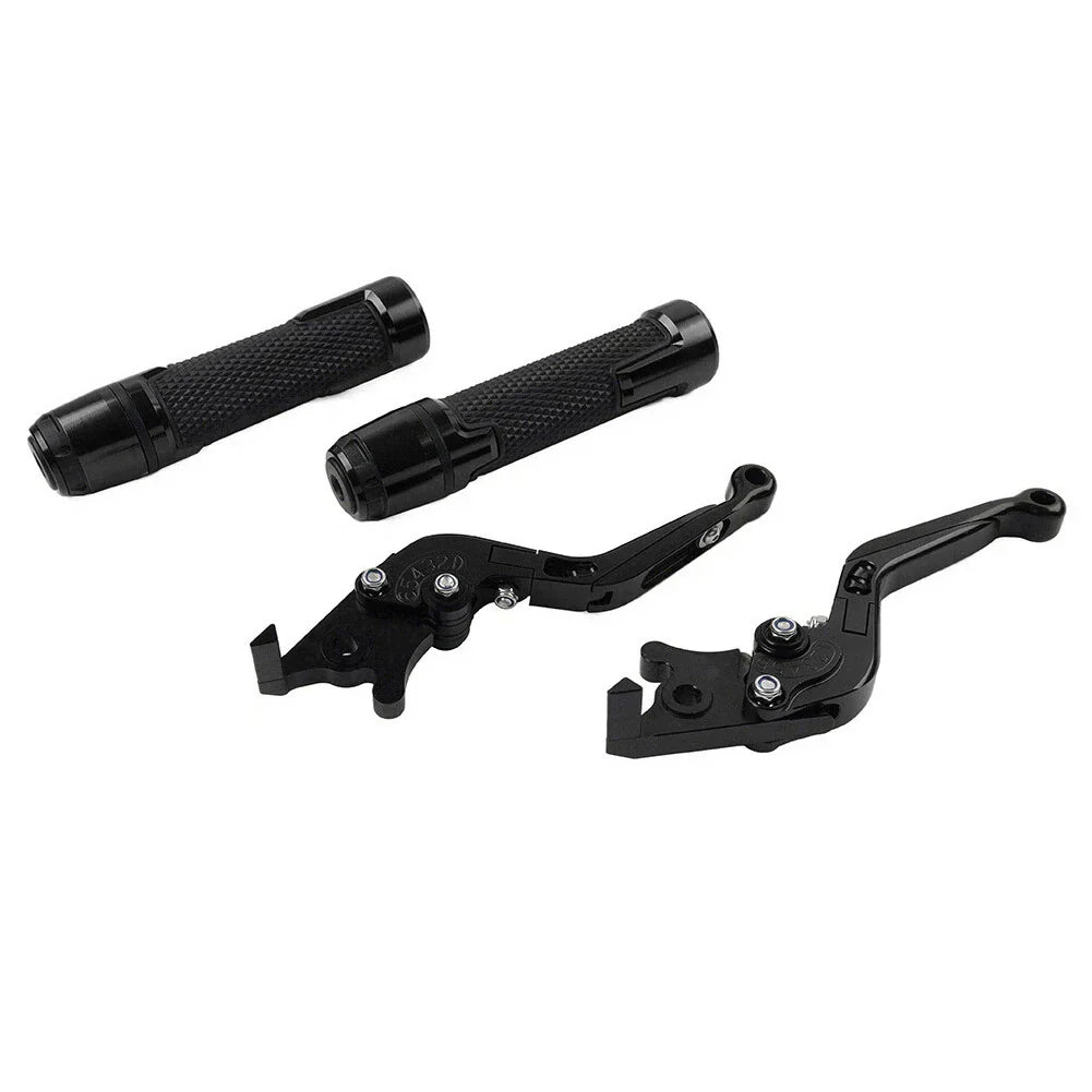 Black Folding Brake Clutch Lever Grip Set for Yamaha FZ MT 07 09 (2014-2020)