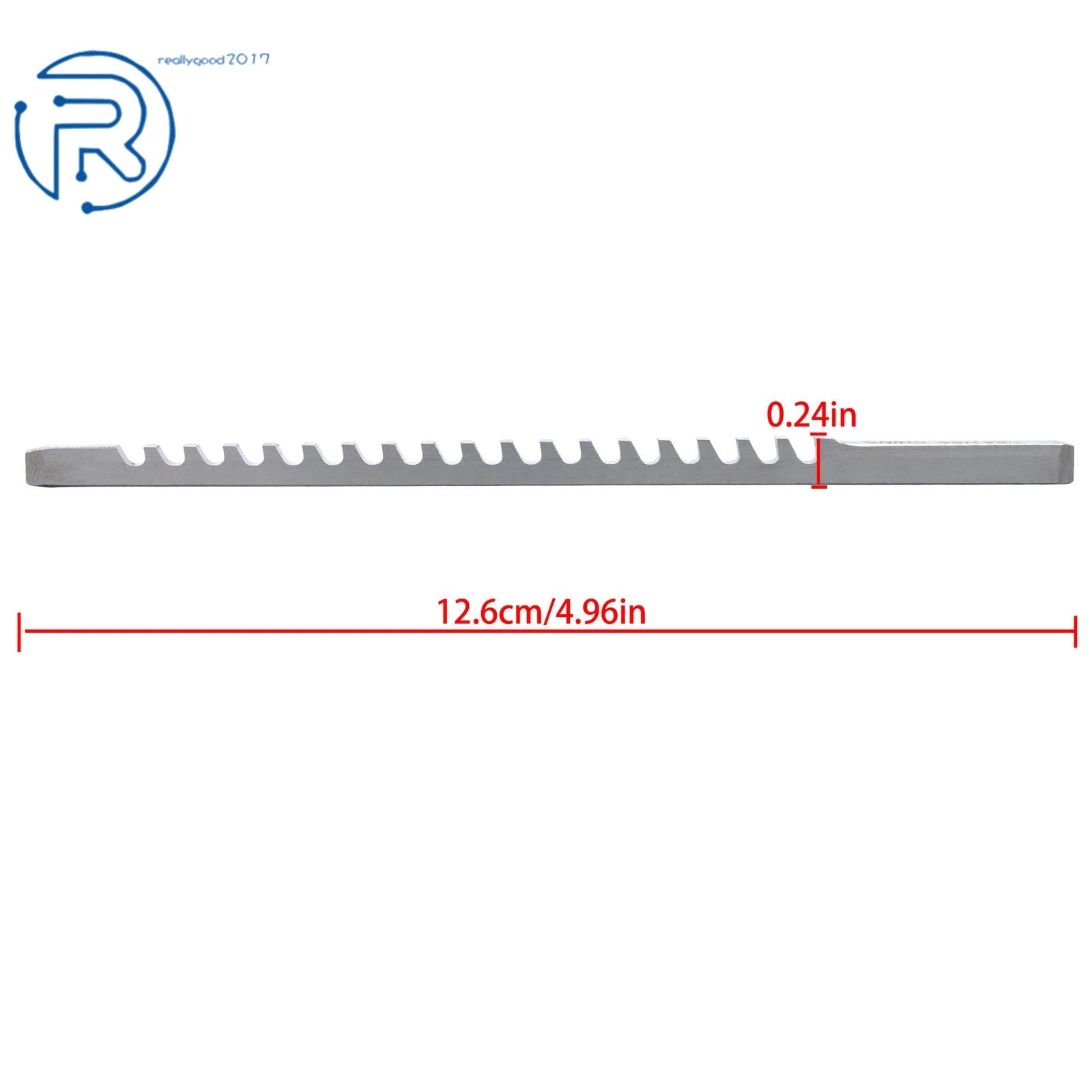 1/8" Push-Type Broach Cutting Tool for High-Speed Steel (W/ Shim)