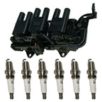 Set of 6 Ignition Coils & Plugs for Hyundai Tiburon, Santa Fe (2001–2008)