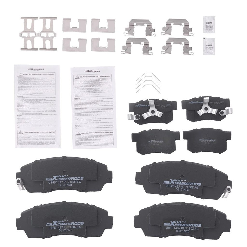 8pcs Ceramic Brake Pads Set for Honda Accord Crosstour (2011) 1086 1521