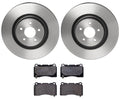 Brembo Front Brake Kit for Ford Mustang GT (PVT Coated Disc Rotors, Low-Met Pads)