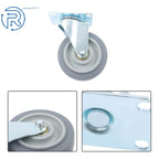Set of 4 Heavy Duty 4-Inch Casters with Side Brakes